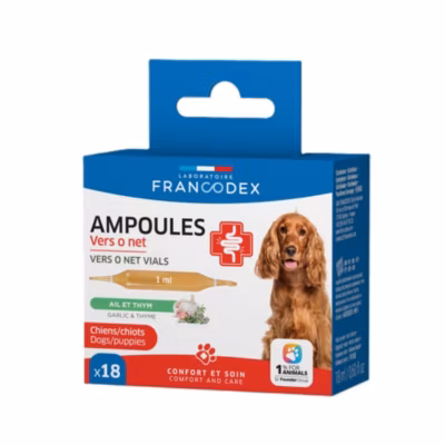 Ampoules Vers O Net 18 par 1 ml pour chiots et chiens