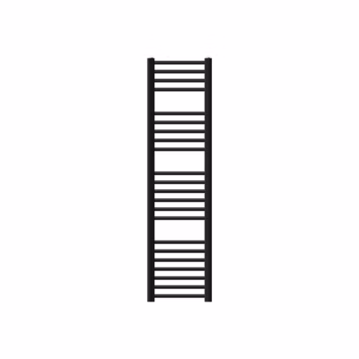 Radiateur sèche-serviette forme droit acier noir mat connexion latérale 30x140cm