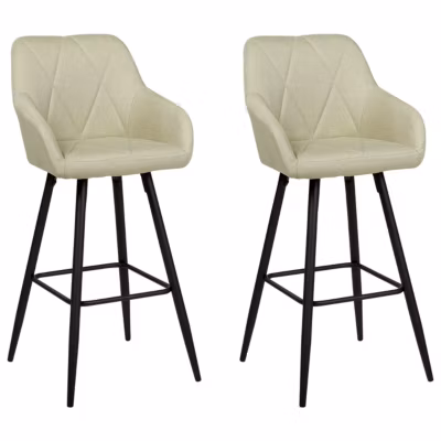 Lot de 2 chaises de bar DARIEN Vert clair