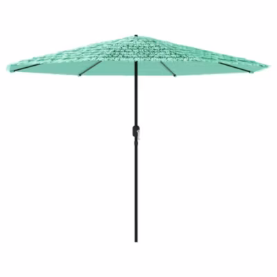 Parasol de jardin avec mât en acier vert 324x324x247 cm vidaXL