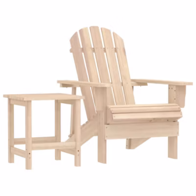 Chaise de jardin Adirondack avec table,Chaise d&rsquo;extérieur,Chaise de terrasse Bois de sapin massif