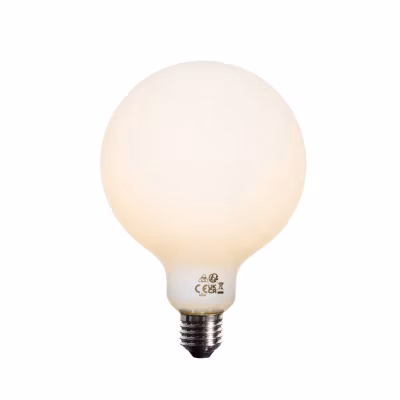 Ampoule LED E27 à intensité variable 3 niveaux, opale G125, 4 W, 450 lm, 2700 K