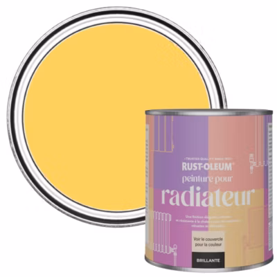 Peinture Jaune pour Radiateur, Finition Brillante – RUST-OLEUM – Gelée de Citron 750ml