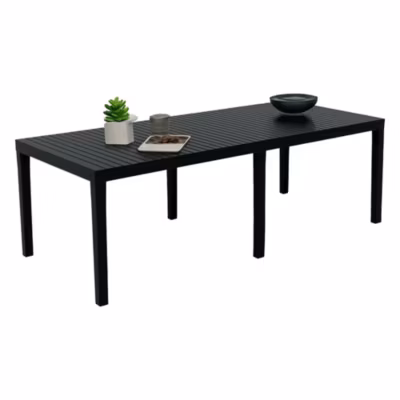Table d&rsquo;extérieur Susa, Etagère à manger rectangulaire extensible, Table de jardin extensible, 150x90h72 cm, Anthracite