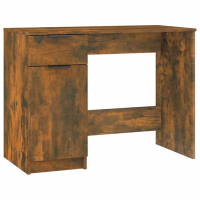 Bureau Chêne fumé 100x50x75 cm Bois d&rsquo;ingénierie vidaXL