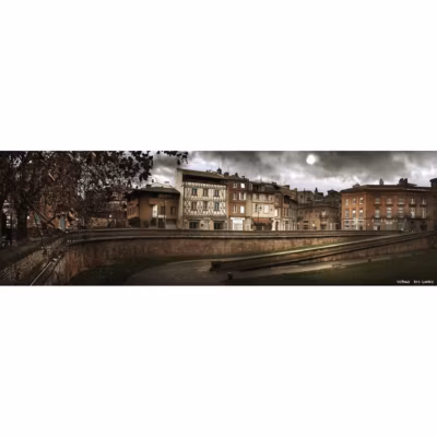Tableau sur toile place daurade toulouse 30×97 cm Fabriqué en France