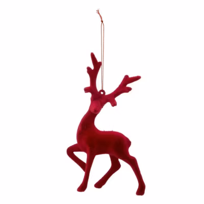 Sujet de Noël « Renne » 16cm Rouge
