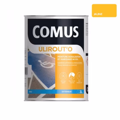 ULIROUT&rsquo;O JAUNE 3L – Peinture pour signalisation et marquage routier en phase aqueuse – COMUS