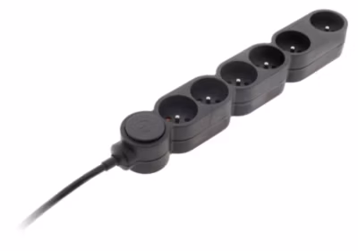 Bloc Home 6 prises 16A 2P+T câble 1,5m – Noir – Zenitech