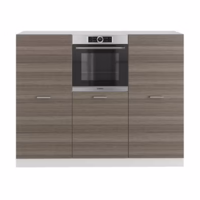 Vicco Bloc cuisine gris noble/blanc 180cm sans PT