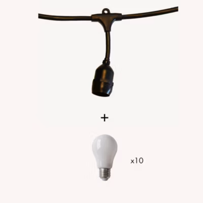 Guirlande guinguette Java E27 – 5m prolongeable – Chromex