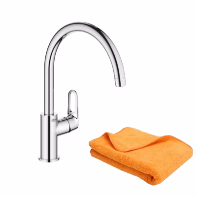 Robinet de cuisine GROHE Start Flow Quickfix + microfibre