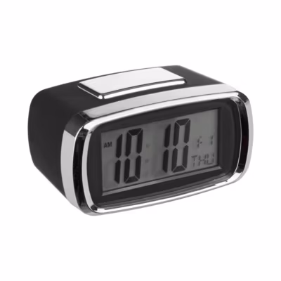 Réveil Rubber – 10×6 cm – Noir- Atmosphera
