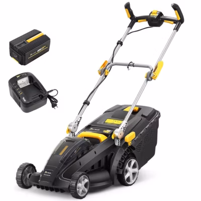 Tondeuse sans fil à batterie, 40 V, GT ELEC + batterie 4 Ah + chargeur – GT ELEC