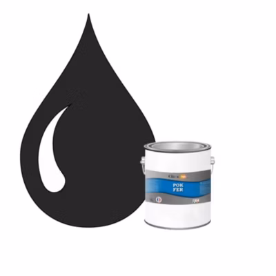 Peinture fer antirouille – Laque extérieure Semi-Brillante POK FER – 1L – RAL 9004 – Noir de Sécurité