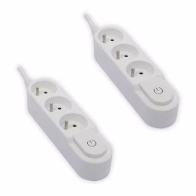 2 blocs multiprises 3x16A – 3500W – 3m – blanc – Chacon
