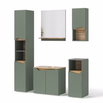 Vicco Meubles bain Vert/Artisan 5 Teile