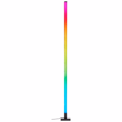 NEELE Lampadaire noir LED intégrée 6,5W – 125lm/ICRGB/détecteur de musique/dimmable/télécommande – plastique – ampoule incluse