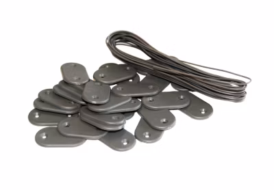 Kit de fixation Brise-vue – Lot de 20 kits (26 pastilles + 4m de fil par kit) Gris Clair Lot de 20 kits
