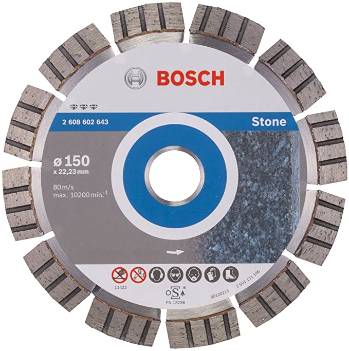 Disque à tronçon diamanté Best Stone 150,segm 12mm 2608602643