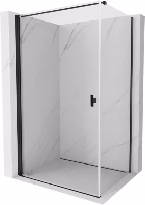 Mexen Mist-B cabine de douche à porte battante 100 x 70 cm, transparent, noir – 8A2T-100-070-70-00