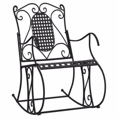 Banc à bascule 84 cm noir acier vidaXL