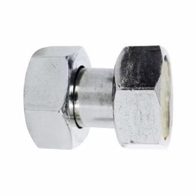 Raccord fou 2 pièces écrou prisonnier15/21 chromé – GARIS – D09502C