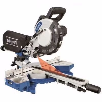 Scie a onglet radiale électrique SCHEPPACH 216 mm HM81LXU – 2000 W – Avec laser, LED et 2 extensions d&rsquo;appui