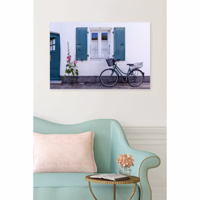 Tableau verre acrylique Ile De Re A Velo 90 x 60 cm – Décoration murale photo pour la maison