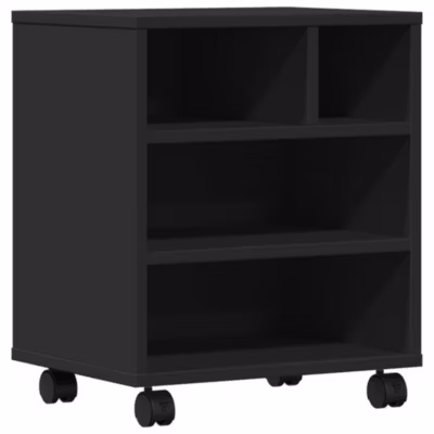 Support d&rsquo;imprimante avec roulettes noir 41x32x48 cm vidaXL