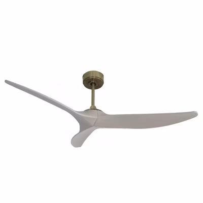 Samourai  – Super destratificateur et ventilateur DC 152 cm laiton sur pales blanches idéal 80 à 100 m²