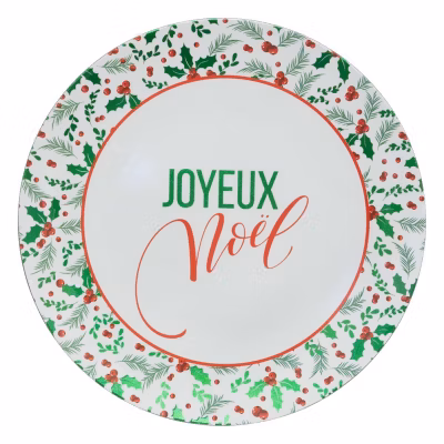 Lot de 12 dessous d&rsquo;assiette joyeux Noël