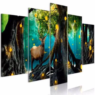 Tableau Enchanted Forest (5 Parts) Wide 100×50 cm