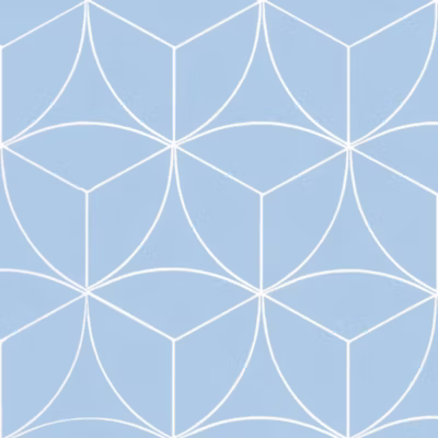 Sol vinyle Textile – Rosace géométrique bleue – Rouleau de 4m x 16m