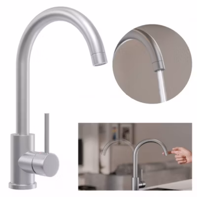PRIMAGRAN Robinet de cuisine 5010, Robinet d&rsquo;évier rotation 360 degrés, Robinet haute pression, Inox