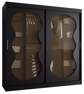 Armoire Bahrajn 2 a portes coulissantes H. 200x L.200 x P. 62, 2 portes