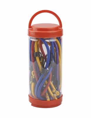 Tube de 12 tendeurs en caoutchouc à crochets, longueurs variées – THIRARD