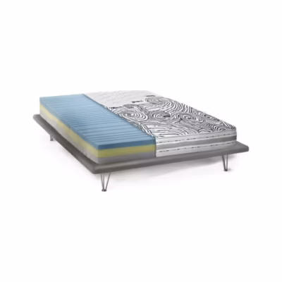 Matelas Dcorda queen size, matelas amovible en mousse à mémoire de forme et mousse d&rsquo;eau,, 120x190h22 cm