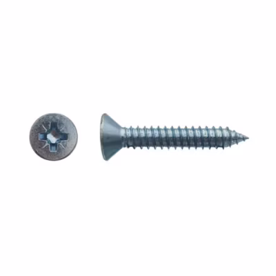 1000 Vis à Tôle Tête Fraisée Pozidriv 3.9 x 15.9 mm – DIN 7982 – Zingué blanc – D-Work
