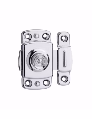 Verrou pour porte d&rsquo;ameublement, 30mm, laiton chromé – THIRARD