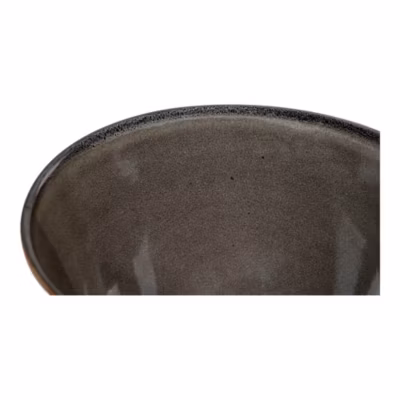 Bol Selma en céramique – Lot de 4, gris et marron, diamètre 15 cm, hauteur 9 cm