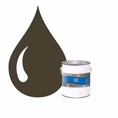Peinture fer antirouille – Laque extérieure Semi-Brillante POK FER – 1L – RAL 6014 – Olive Jaune