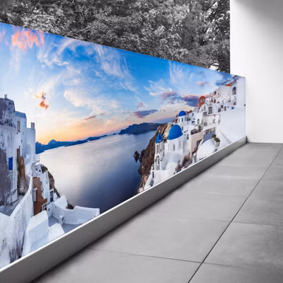 Brise vue Trompe l&rsquo;oeil – 100×325 cm – Santorin 3617689697024