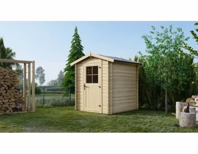 Abri de jardin en bois – 3.61m2 – 1.9×1.9m – Ep. 28mm – Couleur: naturel – DOM593
