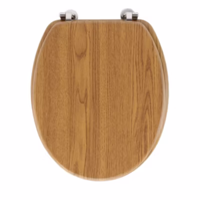 Abattant wc  –  – Effet bois (45×37.5 cm – Marron Brun)