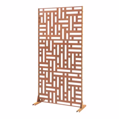 Cloison de séparation Bernalda pour extérieur et intérieur acier galvanisé 180 x 90 x 40 cm rouille casa.pro