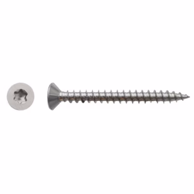 200 Vis Bois Tête Fraisée Torx T25 5 x 45 mm – Inox A2 – D-Work