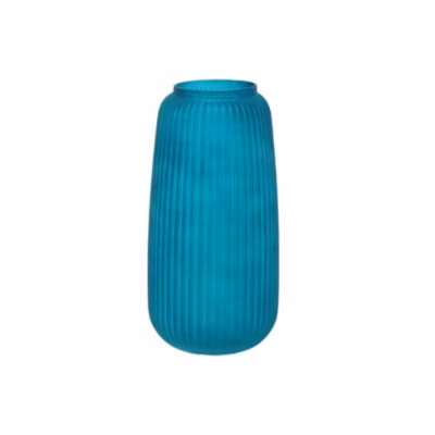 Vase en verre strié, H30cm, Tanis