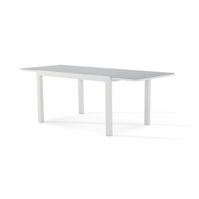 Table de jardin en aluminium blanc 215/135×90 cm – Tokyo