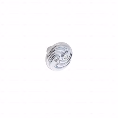 Boutons pour meubles en zamac et cristal Diamètre 31 chrome poli